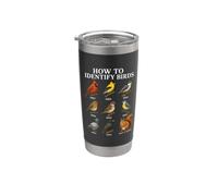 Come identificare gli uccelli - Birdwatcher Funny Bird Lovers Bicchiere termico in acciaio inox doppia parete