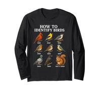 Come identificare Gli Uccelli - Birdwatcher Funny Bird Lovers Maglia a Manica