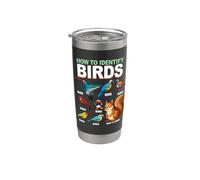 Come identificare gli uccelli uccelli divertenti identificazione Birdwatcher Bicchiere termico in acciaio inox doppia parete