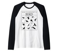 Come identificare Un Uccello Divertente birdwatcher Umorismo Maglia con Maniche Raglan