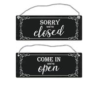 Come in we're open - Sorry we're closed cartello reversibile con cordoncino