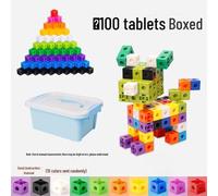 (come l'immagine - scatola di immagazzinaggio da 100 pezzi)) 'Magic Cube Building Blocks educativi -