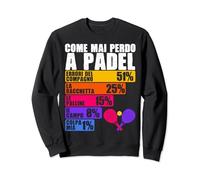 Come Mai Perdo A Padel Maglia Divertente Regalo Padelisti Felpa