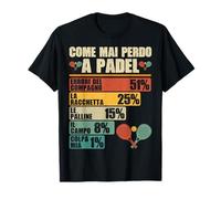 Come Mai Perdo A Padel Maglia Divertente Regalo Padelisti Maglietta