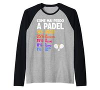 Come Mai Perdo A Padel Maglia Regalo Padelisti Uomo Donna Maglia con Maniche Raglan
