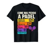 Come Mai Perdo A Padel Statistica Divertente Maglietta