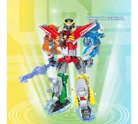 (come nell'immagine) 434 pezzi Dinosaur War Set 5 in 1 Blocchi da costruzione robot trasformabili per