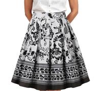 Come Noi Gonne Hoben Elegante Gonna A Pieghe Da Donna, Tinta Unita, A Gonna Con Vita Taglia 50, Nero , S