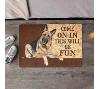 Come On In This Will Be Fun Shepherd German Dog Zerbino Ingresso Antiscivolo Tappeto Entrata Morbido Tappeti Da Bagno Per Interno Doccia Esterno 40X60 Cm
