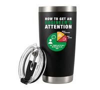 Come Ottenere l'Attenzione di un Ingegnere: Bicchiere Isolato Sottovuoto in Acciaio Inox Con Coperchio Rimovibile e Cannuccia 590 ml Nero - Regalo per Studenti di Ingegneria