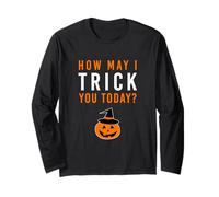 Come Posso ingannarti Oggi Zucca di Halloween Maglia a Manica
