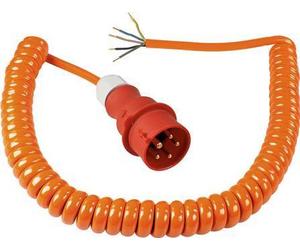 Come schwabe CEE Construction Wies Spiral Line con connettore CEE e estremità aperta (400V / 16A | IP44 | H07BQ-F 5G2.5 | 1M-5 NEW