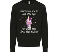 Come Si Fa Atto il Mio Età Divertente Unicorn Compleanno Bambini Felpa Maglione