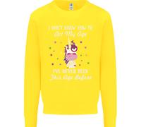 Come Si Fa Atto il Mio Età Divertente Unicorn Compleanno Bambini Felpa Maglione