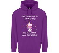 Come Si Fa Atto il Mio Età Divertente Unicorn Compleanno Uomo Felpa