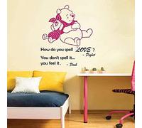 Come Si Scrive Adesivi Murali Per Farti Sentire L'Amore Di Winnie The Pooh Winnie The Pooh Piglet Vinyl Wall Decal Nursery Mural-55X63Cm