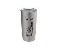 Come si scrive idiota Bicchiere termico in acciaio inox doppia parete