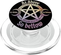 Come sopra così sotto Pentacolo Luna Wiccan Pagan Witch Spiritual PopSockets PopGrip per MagSafe