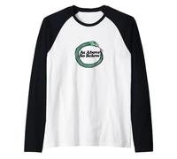 Come sopra così sotto Uroboros Snake Illustrazione Maglia con Maniche Raglan