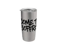 COME TI SOFFRO testo nero Bicchiere termico in acciaio inox doppia parete