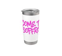 COME TI SOFFRO testo rosa fucsia Bicchiere termico in acciaio inox doppia parete