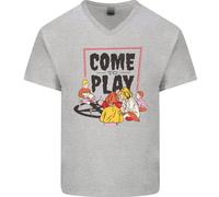 Come To Play Lets Summon Demoni Ouija Board Uomo Scollo A V Cotone T-Shirt