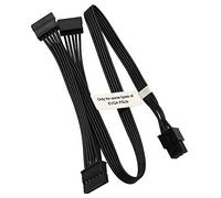 COMeap Cavo di Alimentazione SATA per Alimentatori EVGA - Adattatore da 6 pin a 3x15 pin SATA per Modelli Specifici di Alimentatori EVGA - 50 cm