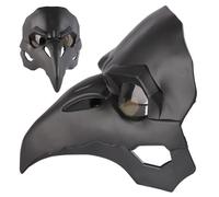 Comebachome Maschera da corvo del dottore della peste Steampunk, cosplay di corvo con becco dal naso lungo per la mascherata di Halloween