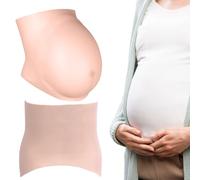 Comebachome Pancia Incinta 4-6 Mesi Pancia di Gravidanza Realistica Silicone Pancione Artificiale Morbido Tocco della Pelle Indossabile Body Incinta per Performance di Attore Maternità, Decorazione