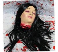 Comebachome Testa mozzata appesa in lattice realistico, puntello spaventoso per la testa tagliata per la casa stregata di Halloween