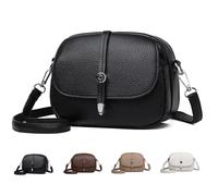 Comebybuy Bags, Comebybuy Crossbody Leather Bag, Women's Solid Color Lightweight Crossbody Bag, Casual Satchel,for woman (Black)