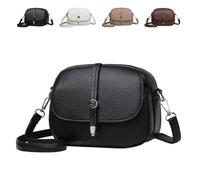 Comebybuy Bags, Comebybuy Crossbody Leather Bag, Women's Solid Color Lightweight Crossbody Bag,Casual Satchel Handbag (Black)