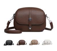 Comebybuy Bags, Comebybuy Crossbody Leather Bag, Women's Solid Color Lightweight Crossbody Bag, Casual Satchel,for woman (Brown)