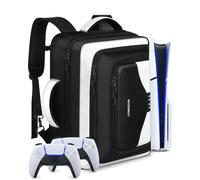 COMECOI Custodia da trasporto per PS5, zaino da viaggio per PS 5 Pro, borsa protettiva di grande capacità compatibile con console Playstation 5 Disk/Digital Edition, controller, carte, accessori