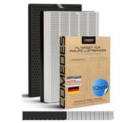Comedes Set filtro utilizzabile invece di Philips FY2420 filtro ai carboni attivi e FY2422 Nanoprotect per purificatore d'aria Philips AC 2889/10, AC2887/10, AC 2882/10 & AC 3829/10 - Filtro Hepa