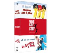 Comédies musicales - coffret 3 films : chantons sous la pluie + un américain à paris + west side story