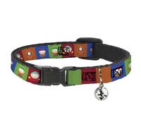 Comedy Central Cat Collar, Breakaway Collar with Bell, South Park Boys Pose Bloc