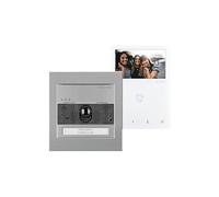 Comelit 8461I Kit Monofamiliare con Pulsiera Quadra e Monitor Icona, Sistema Simplebus, Black