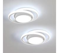 Comely - 2 pezzi Plafoniera LED rotonda a Soffitto, bianca, potenza di 32W, 2350LM, Luce Bianca Fredda 6500K, adatta ad ogni ambiente come: camera da letto, soggiorno, cucina o corridoio