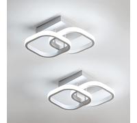 Comely - 2 Plafoniere LED quadrate da Soffitto 24W, 2700LM, con design Moderno.