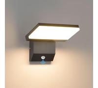 Comely 24W Applique da Esterno LED con Sensore di Movimento, IP65 Lampade Esterno con Pannello LED Orientabile, 3000K Luce Bianca Calda Applique da Parete per Giardino Terrazza Ingresso, Nero
