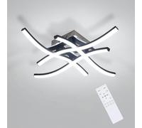 Comely 28W 3200LM Plafoniera LED Soffitto Dimmerabile con Telecomando 3000K-6500K, Nero Ondulato Lampada da Soffitto LED, Lampadario Soffitto per Camera da letto Soggiorno Cucina Corridoio Ufficio