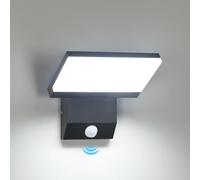 Comely Applique da Esterno LED con Sensore di Movimento, 24W Lampade da Parete LED IP65 Impermeabile, Faretto LED da Esterno per Giardini Ingresso Terrazza, Nero, Bianco freddo 6500K