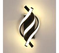 Comely Applique da Parete Interna, 22W 2500LM Lampada da Parete LED, Nero Lmpada Muro Interno per Camera da Letto Soggiorno Corridoio Sala da Pranzo, Luce Neutra 4500K