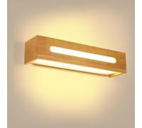 Comely Applique da Parete Interno LED, 18W 2025LM Moderno Applique LED in Legno, Bianca Calda 3000K Creativo Lampada da Parete per Soggiorno, Camera da Letto, Scale, Corridoio