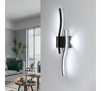 Comely Applique da Parete Interno LED, 20W 2250LM Creativa Linea Lampada da Parete in Alluminio, Nero Lampada a Muro LED per Soggiorno Camera da Letto Corridoio, Luce Fredda 6500K, 60CM