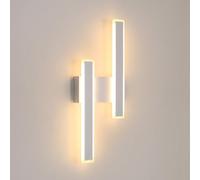 Comely Applique da Parete Interno LED, 32 W 3600 LM Lampada da Parete Moderna Lunga, Bianca Lampada a Muro in Alluminio per Camera da letto Soggiorno Bagno Corridoio, Bianco Caldo 3000 K