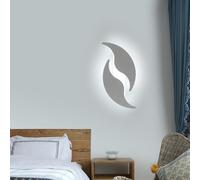 Comely Applique da Parete Interno LED, Bianco Lampada da Parete LED in Acrilico per Camera da Letto Scala Soggiorno Corridoio, Bianco Freddo 6500K