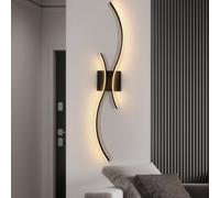 Comely Applique da Parete Interno LED, Lampada da Parete Nero 27W 3000K