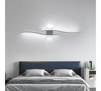 Comely Applique da Parete Interno LED, Lunga Linea 27W 3000LM Lampada da Parete Moderna in Alluminio, Bianco Lampada a Muro Up Down per Soggiorno, Camera da Letto, Corridoi, Bianco Freddo 6500K